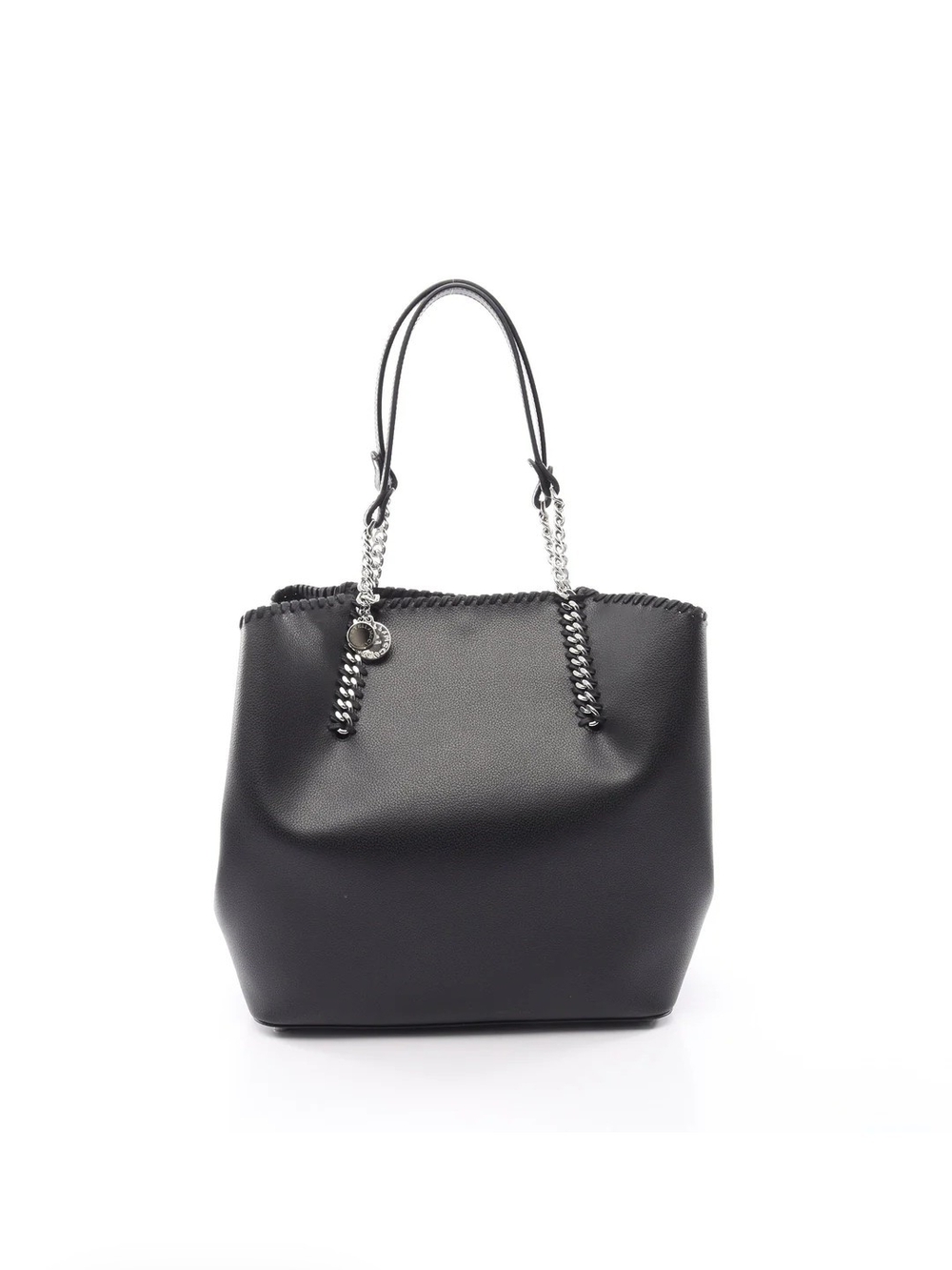 Stella McCartney Eco Re-Edition Falabella Tote Black Silver Vegan Leather Unused